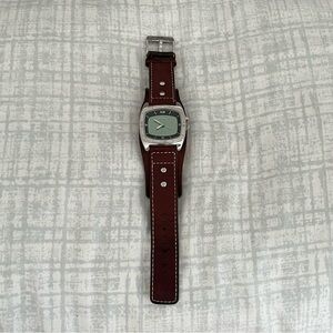 Brown leather watch